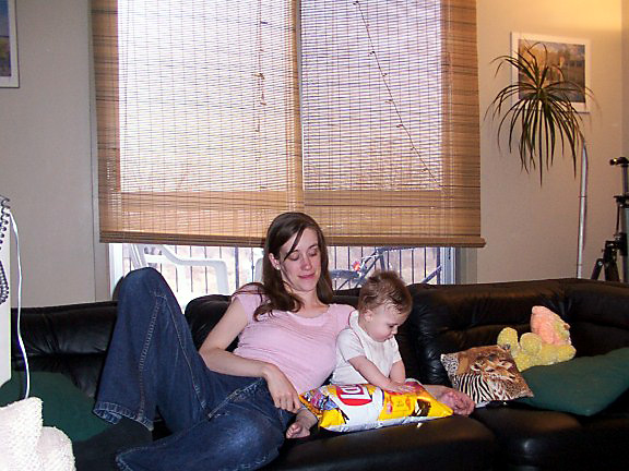 Me and Hayley and a bag of chips